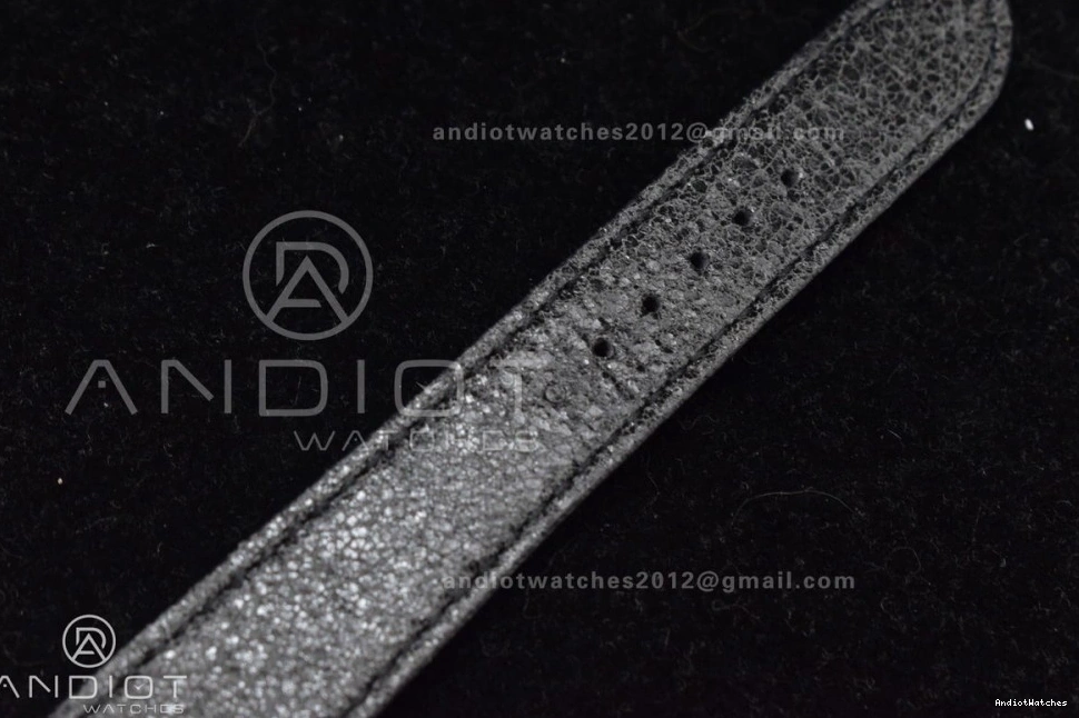 Best Leather A2824 on Heritage ZF Black Dark V Edition Strap Bezel Bay DLC ComfortFit Distressed 425 1:1 Black 0203